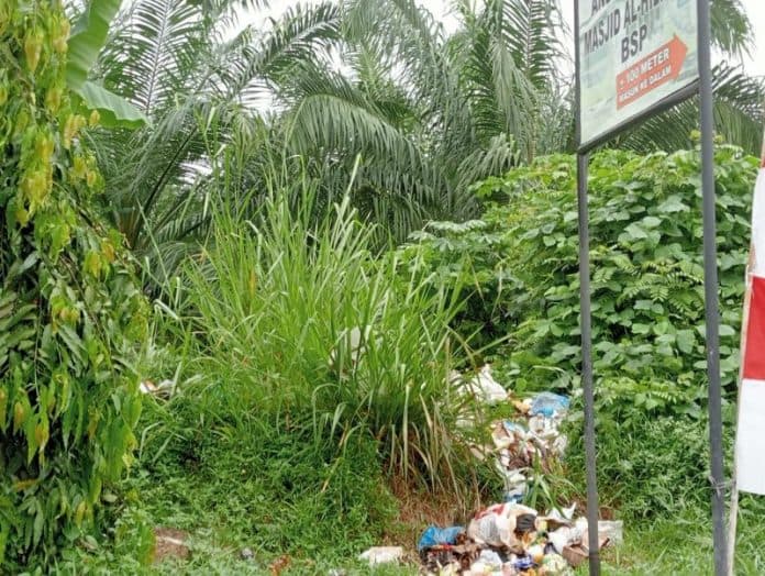areal_kebun_sawit_di_pasar_melintang_jadi_lokasi_buang_sampah_warga